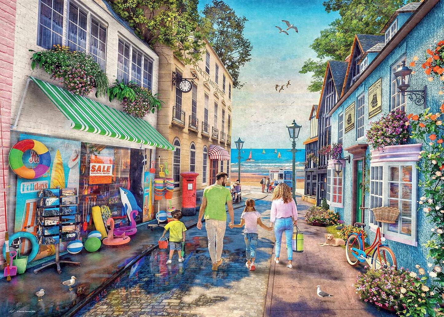 Ravensburger Down the Lane No.3 Seaview Lane 1000 Piece Jigsaw Puzzle