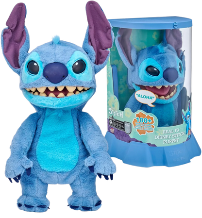 WOW! Stuff: Real FX Disney Stitch Puppet - 18" Animatronic Plush